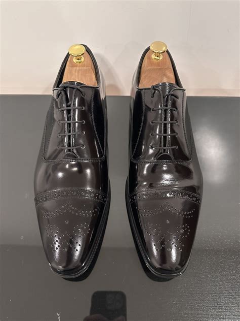 versace collection patent leather oxfords|Versace Collection .